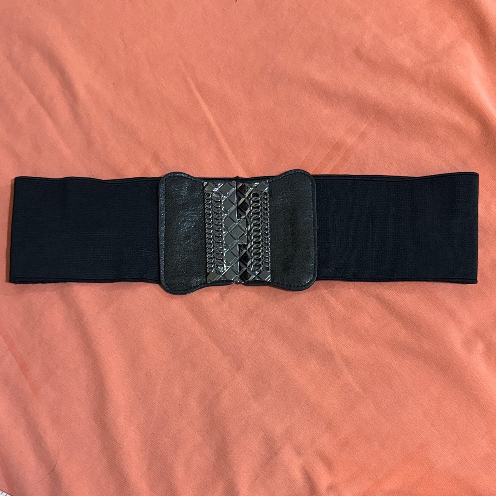 UO Deena & Ozzy Wide Belt with Snakeskin Detail
